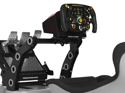 RSeat Formula V2 Racing Simulator Cockpit Triple Display 3D model