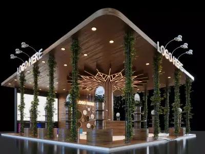 Exhibition Stand - 10m x 12m 3D model - 120m 3D model  3D model