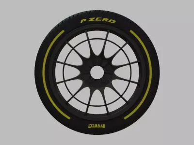 Miniature Enkei NT03 M Rim and Tire - 3D Print - No Textures 3D print model