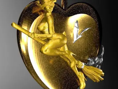 Pendant Witch 3D print model