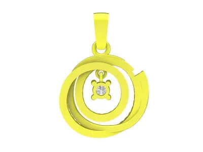 A7626 Korean Style Luxury Diamond Women Pendant 3D print model