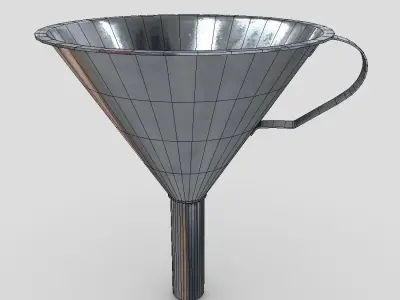 Funnel metal Low-poly 3D model