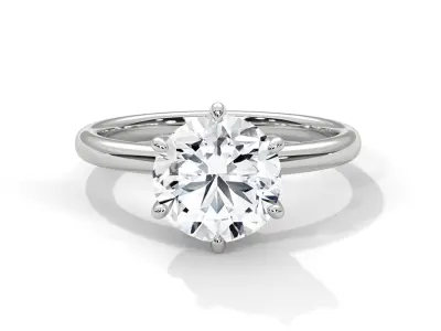 solitaire ring with detail images and 360 render videos 42 3D print model