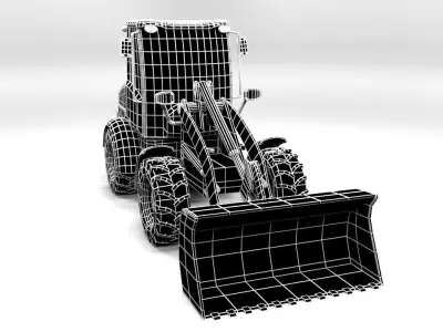 JCB EXCAVATOR LOWPOLY Low-poly 3D model