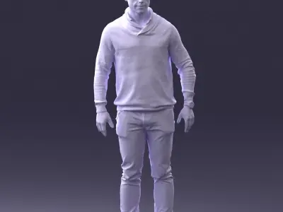 000390 Male Character in Casual Clothing 3dp 3D print model