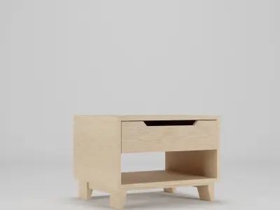 bedside table with drawer Free low-poly 3D model