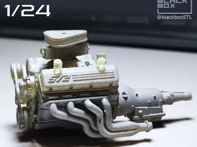 572 ENGINE 1-24th for modelkits and diecast 3D print model