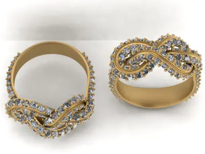 3d-model Knot ring 3D print model