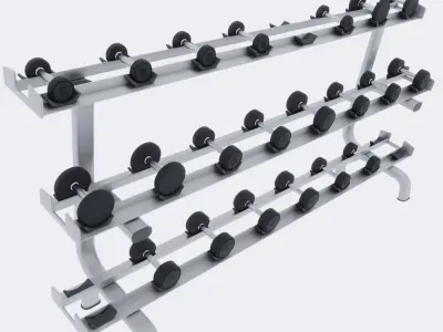 Gym Equipment Mega Collection - 28 Models Low-poly 3D model