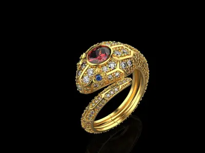 Snake Ring 1161 3D print model