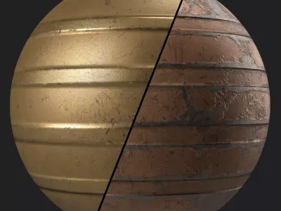 Metal Materials 39- Metal panels By Painting Pbr 4k Sbsar Texture
