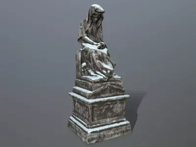 statue 1 Low-poly 3D model