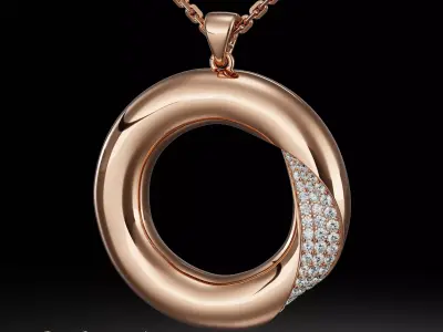 Twist jewelry pendant 3D print model