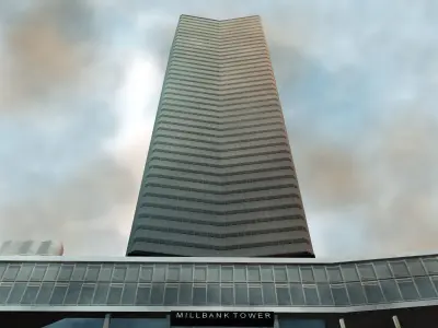 Millbank tower Low-poly 3D model