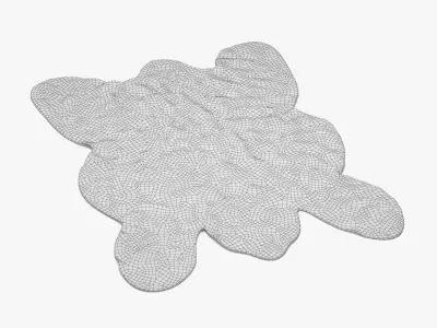 Big brown bear rug 3D model
