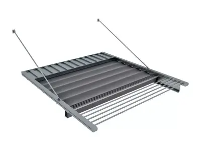 Motorized Pergola 1 Chrome 3D model
