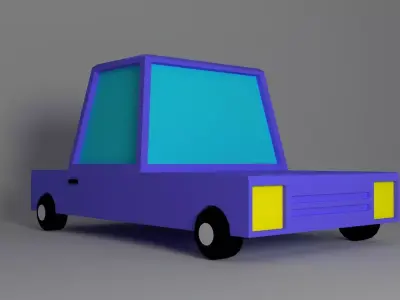 simple lowpoly car 3D model