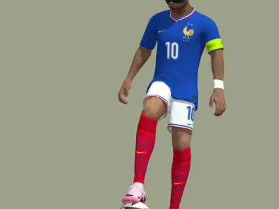 Mbappe France Euro 2024 3D model