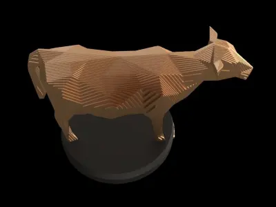 Parametric Cow Low-poly 3D model