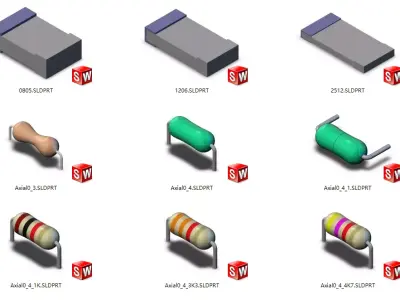 Comprehensive Range of Electronic Components 3D print model