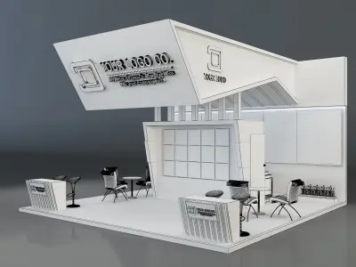  Booth Exhibition Stand a642 3D model
