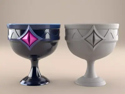 Fantasy Chalice planter urn candy container candle holder 3D print model