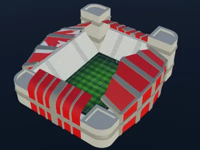Football Stadium - Canada Low-poly 3D model