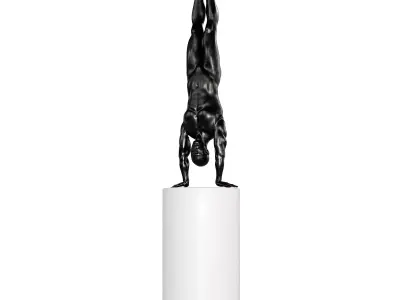 Handstand Gymnast Sculpture 3D model