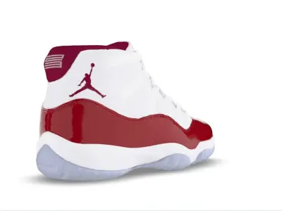 Nike Air Jordan 11 Cherry Low-poly 3D model