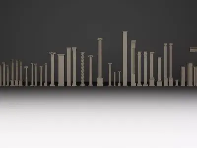 Architectural columns pack 3D model