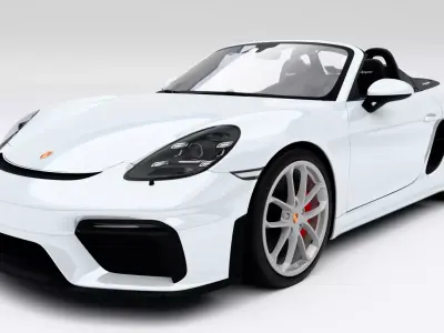 Porsche 718 Spyder 2020 Low-poly 3D model