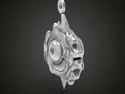 Decorative fish pendant 3D print model