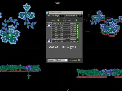 Pendant Earrings combo - 1118 3D print model