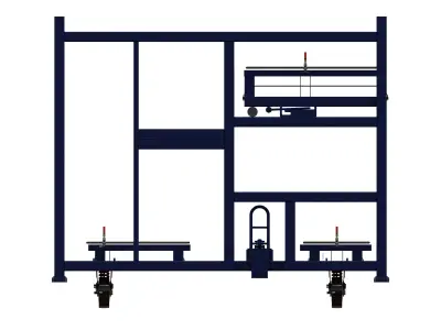 Stacking Rack Trolley of Car Seat 3D model