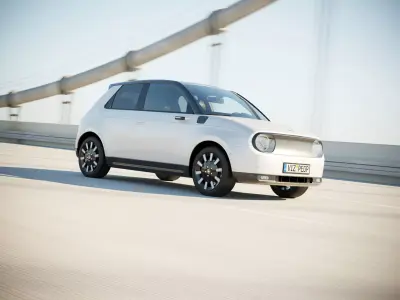Futuristic small Japan electric car 3D model