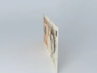 £10 Note Free 3D model