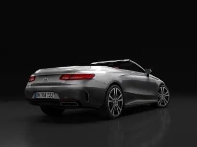 Mercedes-Benz S-Class Cabriolet 2017 Low-poly 3D model
