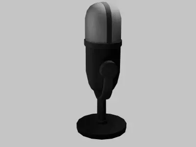 Studio mic Low-poly 3D model