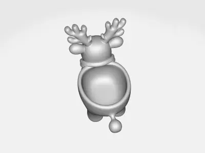 Adorable Reindeer Planter Cute Holiday Deer Pot Christmas Desk  3D print model