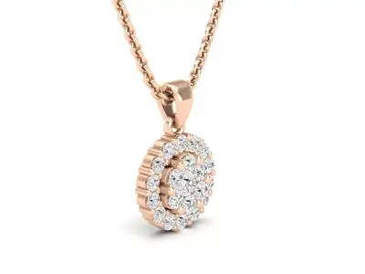 AV 373 Diamond Flower Pendant for woman 3D print model