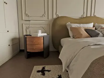 Elegant Classic Master Bedroom 3D model