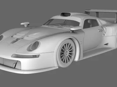 Porsche 911 GT1 1996 Low-poly 3D model
