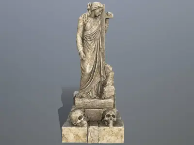 statue 5 aphrodite Low-poly 3D model