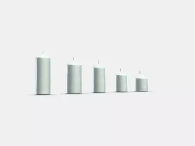 FENOMEN Unscented block candle set of 5 1 3D model