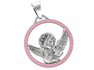 Angel Girl Necklace 3D print model