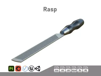 Rasp tool Low-poly 3D model