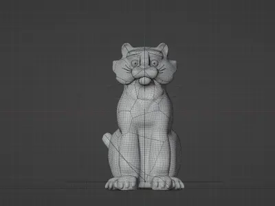 Tiger Statue 3D model