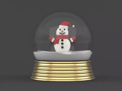 Snowman 3D model 2