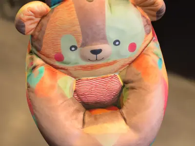 Cute Bear Bean Bag Chair Low-poly 3D model
