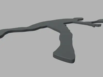 Tennis Key Ring Chain 01 Low-poly 3D model